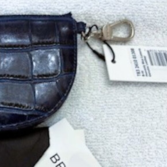 Brahmin Britt "Heavenly Blue Lumeria" half circle leather coin purse NWT - Picture 4 of 8